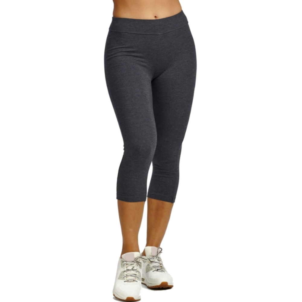 NWT Spalding Women's Essential CapLegging 1X Mid-waist Charcoal Heather
